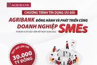 Agribank tiếp tục dành 30.000 tỷ đồng để đồng hành và phát triển cùng doanh nghiệp SMEs