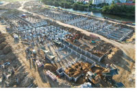 Hoian d’Or đã hoàn tất 99% phần móng của 202 căn Shophouse, sắp tới sẽ thi công phần thân và khu hạ tầng.