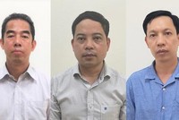 Từ trái qua: Bị can Tô Anh Dũng, Phạm Trung Kiên và Vũ Anh Tuấn - Ảnh: CACC