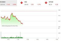 Giao dịch chứng khoán phiên sáng 21/9: Chìm trong sắc đỏ 