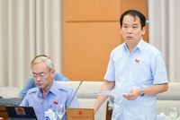 Chủ nhiệm Uỷ ban Pháp luật Hoàng Thanh Tùng trình bày quan điểm của cơ quan thẩm tra.