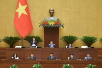 Phó chủ tịch Quốc hội Nguyễn Đức Hải điều hành phiên thảo luận toàn thể của Quốc hội về dự thảo Luật Đất đai (sửa đổi). Ảnh: Media.quochoi.vn