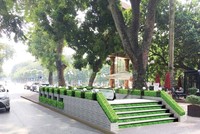 Phối cảnh ga C9 dưới lòng đường Đinh Tiên Hoàng (phía trước Tổng công ty Điện lực Hà Nội, Tổng công ty Điện lực Miền Bắc và trụ sở HĐND - UBND TP. Hà Nội)