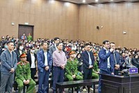 Các bị cáo trong vụ án liên quan tới các sai phạm xảy ra tại Tập đoàn Tân Hoàng Minh.