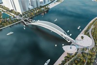Phối cảnh cầu đi bộ bắc qua sông Sài Gòn