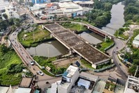 Cầu Tân Kỳ, Tân Quý dừng thi công từ cuối năm 2018 đến nay - Ảnh: Lê Minh 