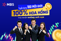 Tuyển 100 môi giới chứng khoán, MBS chơi lớn với hoa hồng 90% - 100%, phá trần đãi ngộ