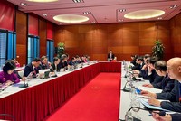 Bộ trưởng Bộ Tài chính Nguyễn Văn Thắng làm Tổ trưởng Tổ thảo luận số 7 - Ảnh: VGP/Phương Liên