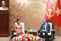 Tổng Bí thư Tô Lâm tiếp Đại sứ Vương quốc Campuchia tại Việt Nam Chea Kimtha.