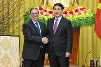 Chủ tịch nước Lương Cường tiếp Đặc phái viên Đảng, Nhà nước Cuba, Ủy viên Bộ Chính trị, Bộ trưởng Bộ Ngoại giao Cuba Bruno Rodríguez Parrilla.