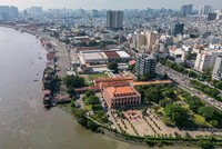 Khu vực bến Nhà Rồng - Khánh Hội nhìn từ trên cao.