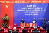 [Ảnh] Tổng Bí thư Tô Lâm tham gia bầu cử tại phường Ba Đình, Hà Nội