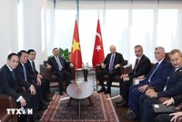 Tổng Bí thư, Chủ tịch nước Tô Lâm gặp Tổng thống Thổ Nhĩ Kỳ Recep Tayyip Erdogan. (Ảnh: Thống Nhất/TTXVN)