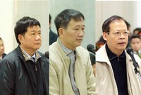 Bị cáo Đinh La Thăng, Trịnh Xuân Thanh và Phùng Đình Thực (ảnh: Thanh Niên).