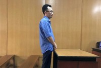 Bị cáo tại phiên tòa sơ thẩm. Ảnh Báo Người lao động.