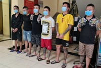 Nhóm đối tượng bị bắt giữ.