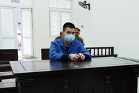 Bị cáo tại tòa.