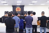 Các bị cáo tại tòa.