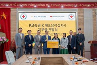 Chứng khoán KB tài trợ 150.000.000 won (tương đương với 2,5 tỷ đồng) cho dự án Cầu vồng tại Hội Chữ thập đỏ Việt Nam