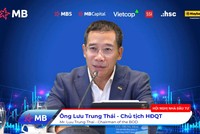 Ông Lưu Trung Thái, Chủ tịch HĐQT Ngân hàng TMCP Quân Đội (MB) chủ trì hội nghị Nhà đầu tư.