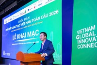 Ông Lưu Trung Thái, Chủ tịch HĐQT MB phát biểu tại Lễ khai mạc Diễn đàn Đổi mới sáng tạo Việt Nam toàn cầu 2026 (VGIC 2026). 