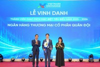 MB được VNX vinh danh là thành viên có nhiều đóng góp cho hoạt động của thị trường chứng khoán.