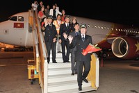 Đoàn khách SkyBoss về từ châu Âu cùng tàu bay thứ 28 của Vietjet
