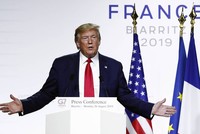 Tổng thống Mỹ Donald Trump tại Hội nghị thượng đỉnh Biarritz, Pháp. Ảnh: EPA-EFE