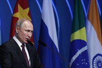 Tổng thống Nga Vladimir Putin tại Hội nghị BRICS. Ảnh: AP.