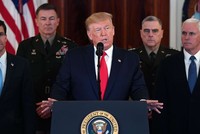 Tổng thống Mỹ Donald Trump phát biểu tại nhà Trắng ngày 8/1. Ảnh: ABC.