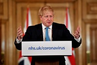 Thủ tướng Anh Boris Johnson hôm 19/3. ẢNh: The Sun.