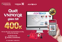 Nhận ưu đãi giảm tới 400.000 đồng khi mua sắm trên AeonEshop.com với Agribank