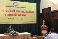 Bà Nguyễn Thị Hồng, Phó Thống đốc NHNN Việt Nam chủ trì buổi họp báo