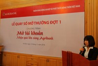 Tìm được chủ nhân đợt 1 chương trình khuyến mại “Mở tài khoản – Nhận quà lớn cùng Agribank”.