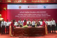 Agribank và Trung ương Hội Nông dân Việt Nam ký kết thỏa thuận hợp tác 
thực hiện hiệu quả chính sách tín dụng phục vụ phát triển nông nghiệp, nông thôn 