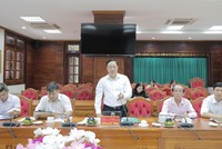 Thành viên Ban Chỉ đạo các Chương trình MTQG - Tổng giám đốc Ngân hàng Chính sách xã hội Dương Quyết Thắng phát biểu tại buổi làm việc