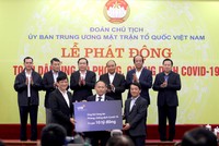 Ông Hàn Ngọc Vũ - Tổng giám đốc VIB tại Lễ phát động toàn dân phòng chống dịch Covid-19.