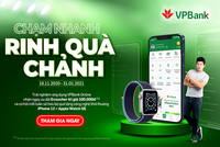 Nhận Iphone 12 và đồng hồ Apple miễn phí khi giao dịch trên VPBank Online
