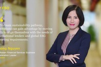 Bà Nguyễn Thuỳ Dương, Chủ tịch Công ty Cổ phần Tư vấn EY Việt Nam (EY Consulting Việt Nam) kiêm Lãnh đạo Phụ trách Chiến lược Dịch vụ Tài chính Ngân hàng của EY Asean