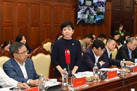 Bà Đỗ Thị Phương Lan, Giám đốc Phụ trách tái cấu trúc cho Tập đoàn đầu tư địa ốc Novaland phát biểu tại Hội nghị.