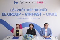 Be Group hợp tác cùng VinFast và Cake by VPBank hỗ trợ tài xế chuyển đổi sang xe điện