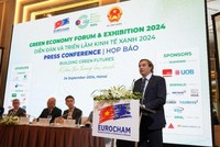 Ông Bruno Jaspaert, tân Chủ tịch EuroCham phát biểu tại Họp báo