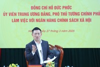 Phó Thủ tướng Chính phủ Hồ Đức Phớc chủ trì buổi làm việc với NHCSXH
