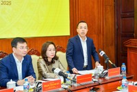 Ông Lê Hoàng Chính Quang, Cục trưởng Cục Công nghệ thông tin, Ngân hàng Nhà nước Việt Nam trả lời tại Họp báo