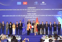 Techcombank (TCB) và EIB Global công bố thỏa thuận tài trợ trị giá 200 triệu Euro thúc đẩy tín dụng xanh 