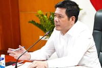 Bộ trưởng Nguyễn Hồng Diên chủ trì cuộc họp chiều 2/11 (ảnh: Văn Minh)