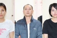 Từ trái qua: Đặng Thị Xuân, Nguyễn Minh Hải và Nguyễn Thị Tú Uyên (Ảnh: Công an Lai Châu)