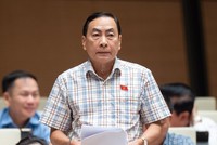 Đại biểu Quốc hội Phạm Văn Hoà phát biểu thảo luận tại Hội trường sáng 19/6