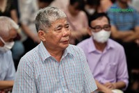 Chủ tịch Tập đoàn Mường Thanh Lê Thanh Thản hầu toà sáng 10/8 (Ảnh: Hoàng Yến)