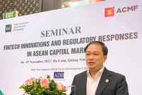 Ông Lương Hải Sinh, Phó Chủ tịch UBCKNN phát biểu tại Hội thảo.